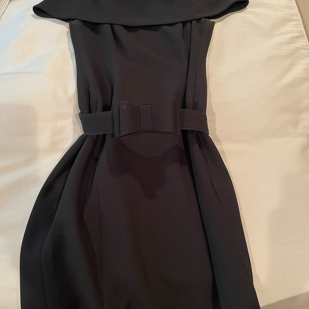 Black dress with belt